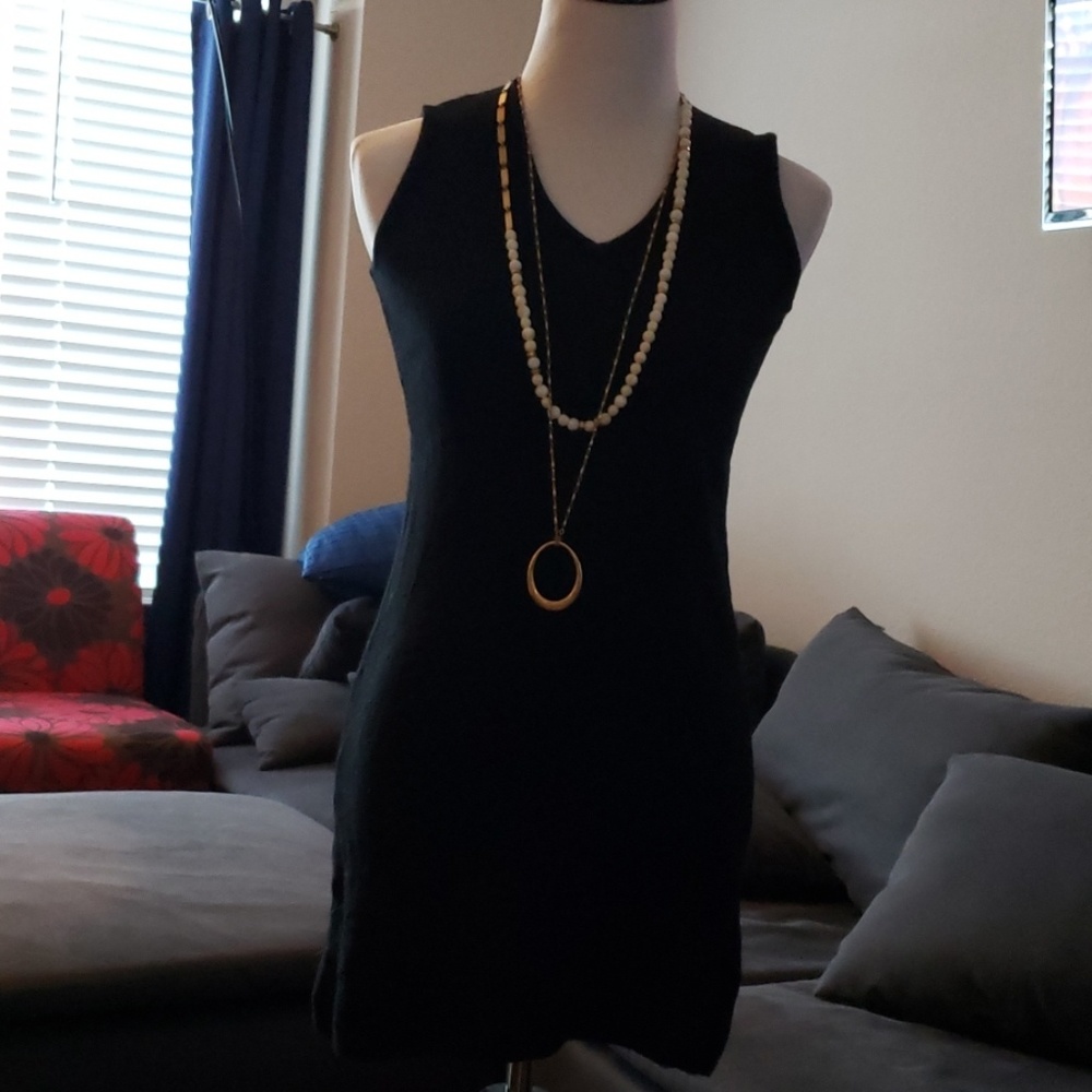 Black tank dress, sweater dress
